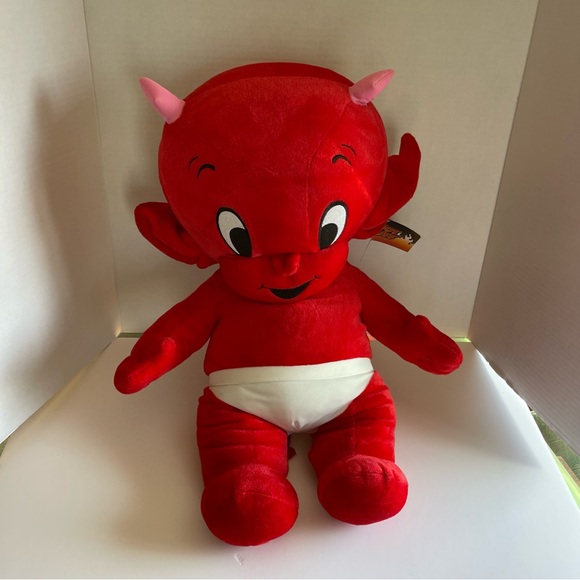 NEW Large Hot Stuff Red Devil Plush Toy 15 inches. NWT Soft - Picture 10 of 11